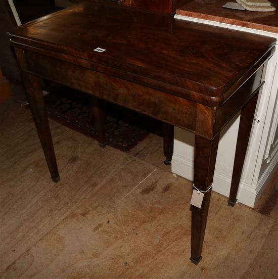 19th century French mahogany card table